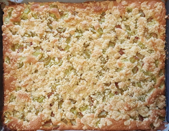 Rhabarber Streuselkuchen