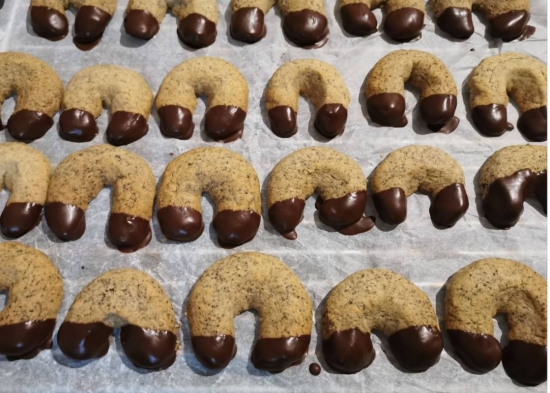 Mohnkipferl mit Schoko