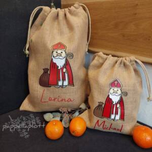 personalisiertes Nikolosackerl klein - Nikolausmotiv